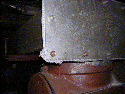 Asbestos rope seals to metal trunking. (click to enlarge)